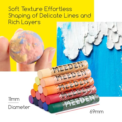MEEDEN Soft Oil Pastels Set: 144 Vibrant Colors Art Oil Pastels for Blending Layering Shading Drawing - Smooth Oil Pastel Crayons for Artists Beginners Adults Teachers Christmas Painting - style: 144 Colors