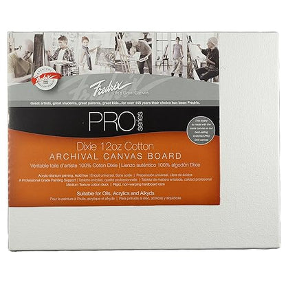 FREDRIX PRO Series Dixie 17.5 oz. Primed Archival Cotton Canvas Board, 8" x 10" - size: 8" x 10"