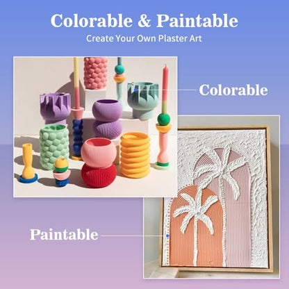 Plaster Casting Powder 1000G/35 OZ, Water Activated Fast Curing Plaster Casting Powder, 20-30 Minutes Demold, Easy Mixing & Beginners Friendly Casting Powder for Resin Molds, Crafts & DIY Art - size: 1KG / 35 OZ