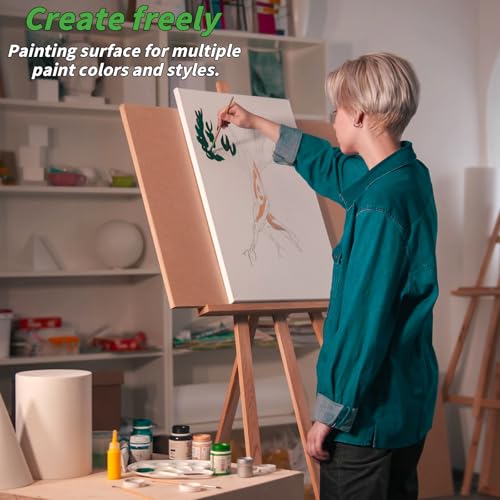10 Pack Stretched Blank Canvases for Painting 18x24 100% Cotton Large Canvas Boards for Painting Bulk, White Painting Canvas for Oil, Acrylic Paint & Other Painting Media - style: 18x24In-10 Pack