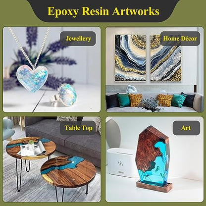 68OZ 3×UV Resistant Resin Kit,No Bubble & Crystal Clear Epoxy Resin for Coating, Casting, Table Top,DIY, Bar Top, River Tables, Resin Art, Wood with High Gloss Finish - size: 68 OZ