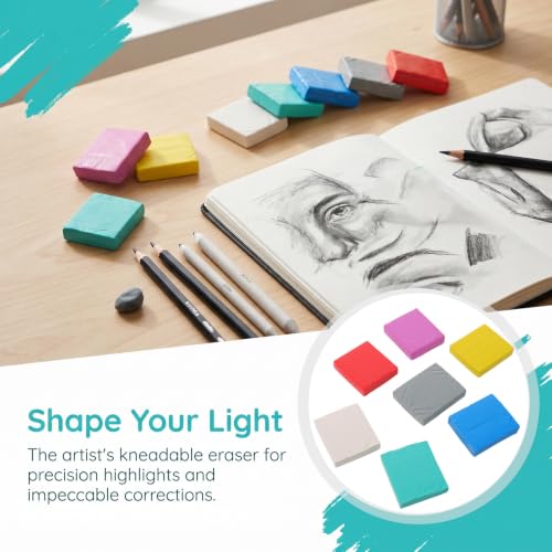 Artibetter 60pcs Colorful Kneaded Erasers - Kneadable Gum Eraser for Teacher Students Drawing Artists Art Charcoal Pencils Sketching Back to School Supplies