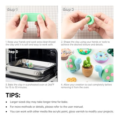 Shuttle Art 117 PCS Polymer Clay Kit, 95 Unique Colors & Extra Basic Colors, 5 Carving Tools, Non-Toxic, Non-Sticky, Small Block, Ideal Gift for Kids