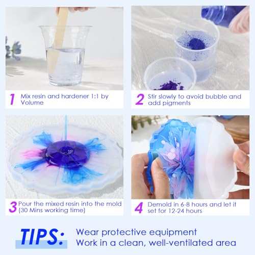 Bsrezn 2 Gallon Epoxy Resin Kit with Pumps – Crystal Clear, Bubble-Free, No Yellowing, Self-Leveling, Mix 1:1 Epoxy Resin for Art, Crafts, Wood, and Resin Molds (1 Gallon x 2)
