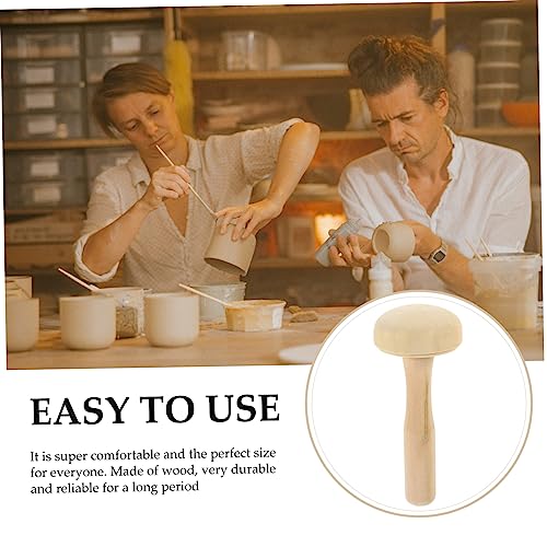 Lurrose 10PCS Wood Mushroom Roller Set Art Rubbing Tool for Printmaking Sturdy Ink Roller for Crafting and Painting Supplies
