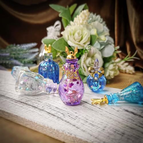 Fantasy Creatures & Potion Bottle Silicone Molds Kit—Make Mythical Dragons, Phoenix & Magic Vials Using Resin, Clay, Wax or Chocolate for Crafts, Jewelry & Cake Decorating