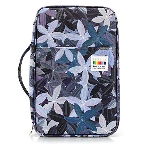 YOUSHAERS 300 Slots Pencil Case - Color Pencil Case Organizer Pen Case with Multilayer Holder for Prismacolor Colored Pencils & Gel Pen (Leaves) - color: Leaves