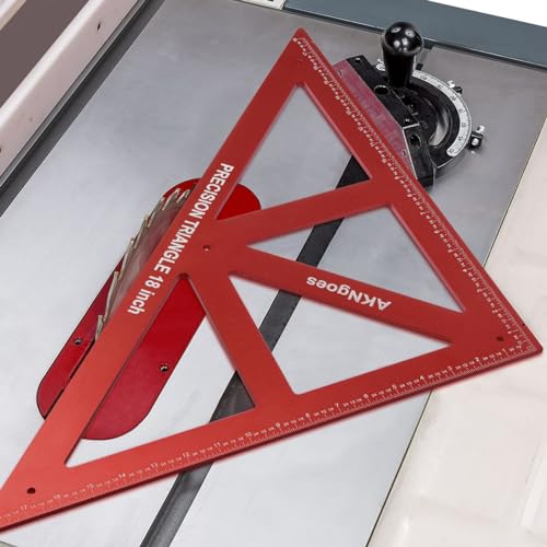 Precision Triangle Square 18inch, Metric & Imperial Scale Framing Square for Precise 90 and 45-Degree Measurement, Aluminum Alloy Architect Ruler for Carpenter - style: 18 inch