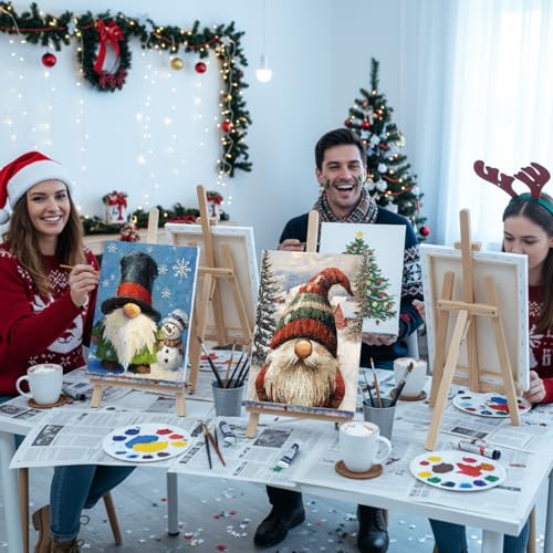 Sherr 24 Pcs Pre Drawn Canvas for Painting Adult Pre Printed Canvas Bulk Sip and Paint Kit Stretched Panels Paint Set for Theme Valentine Painting Night Party Favor(Dwarf,8 x 10 Inch) - size: 8 x 10 Inch, style: Dwarf