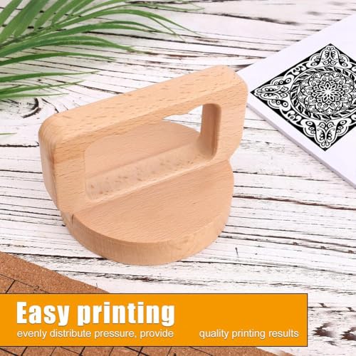 Wood Baren for Printmaking,Beech Block Printing Tool Printing Press Tool Hand Printing Tool Linoleum Block Printing Tool