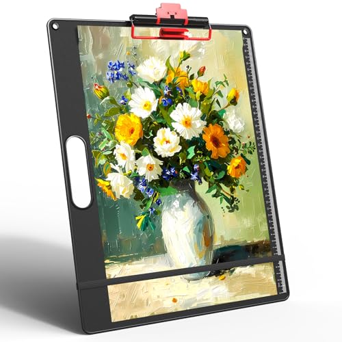 13x17 Inch Drawing Board with Handle – Aluminum Portable Sketch Board, 2-in-1 Clip, Elastic Band, Non-Slip Matte Surface, Lanyard Hole – Art Supplies for Adults & Students(Black-1 Pack) - color: BLACK-1 Pack