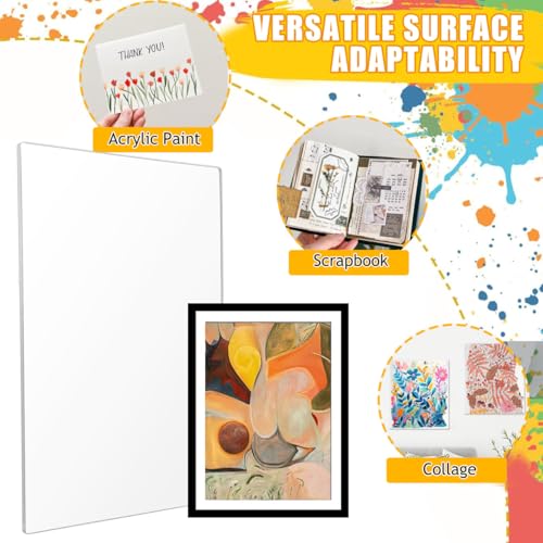 A3 Transparent Gel Plate for Printmaking Reusable Non-Stick Gel Printing Plate for Monoprinting Card Making Scrapbooking and Mixed Media