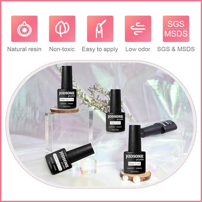 JODSONE Gel Nail Polish Starter Set Ribbon Glitter Summer Light Winter Dark Glossy 36-Piece Multi-color Gel Nail Polish Set - color: 32KIT 1G 10-A