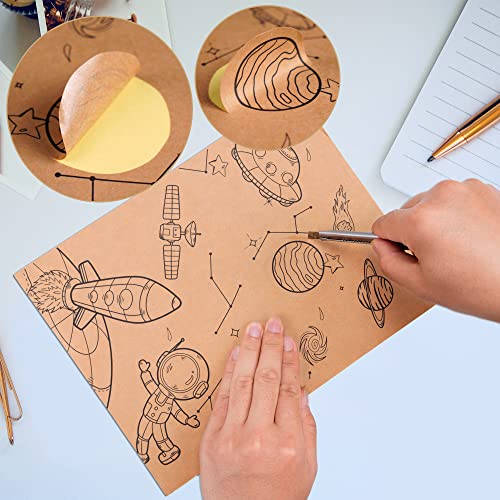 Kraft Sticker Paper Labels,Full Sheet Printable Sticker Letter Paper Label 8.5" x 11" Self-Adhesive DIY Craft Project Labels for Laser & Inkjet Printer(30 Sheets)