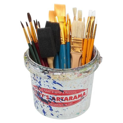 Oodles of Brushes Economical Art Brush Set of 25 - Balanced Assortment of Economical Brushes for Art, Craft, Hobby and Home Single - size: Pack of 25