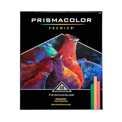 Prismacolor Premier Nupastel Firm Pastel Color Sticks, Adult Coloring, 48 Pack