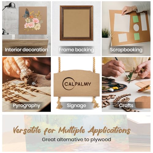 CALPALMY 24-Pack MDF Board 1/8 Inch Thick 12" x 12" Unfinished Wood Panels, 3mm Thick Medium Density Fiberboard Wood Boards for Crafts, Painting, Carpentry, Engraving, Interior Design, and More - size: 12 x 12 x 1/8" (24 Pack)