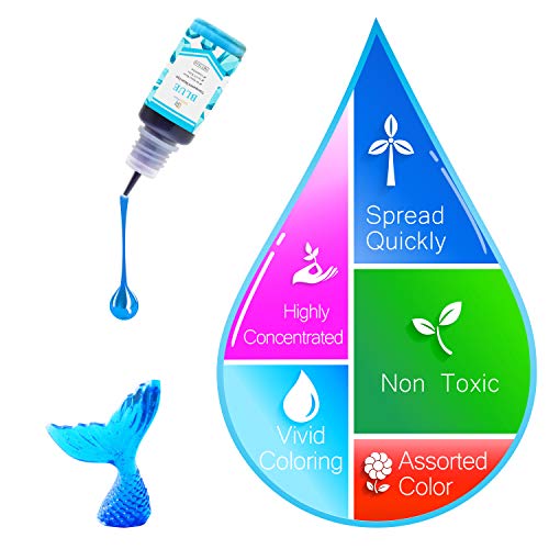 24 Color Epoxy Pigment - Crystal Transparent Dye for DIY Resin Art, Jewelry Making - Concentrated UV Resin Colorant for Paint, Tumbler, Craft - 0.35 oz/10ml Each