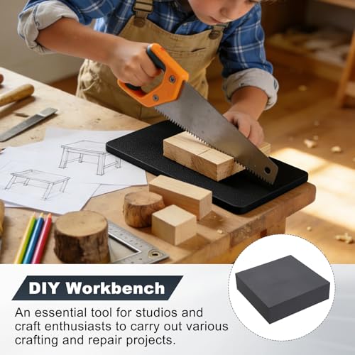 HARFINGTON Rubber Bench Block 4"x4"x1.2" Black Rubber Stamping Block Square Anti Vibration Pads for Jewelry Making Hammering Shaping Chasing Flattening Metals - size: 4"x4"x1.2"