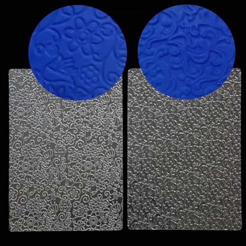 6PCS Texture Mat Stencil Molds Biscuit Cake Mold Floral Texture Fondant Transparent Printing Mould Baking Cake Decoration