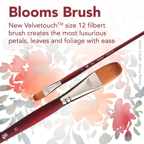 Princeton Velvetouch Artiste, Mixed-Media Brush for Acrylic, Watercolor & Oil, Series 3900 Long Handle Fan 4 (PB3900FN4)
