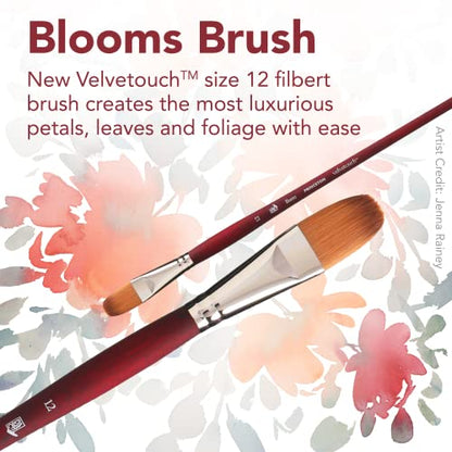 Princeton Velvetouch Long Handle Set, 4 Brushes - Professional Artist Brushes for Mixed Media, Acrylic, Oil.