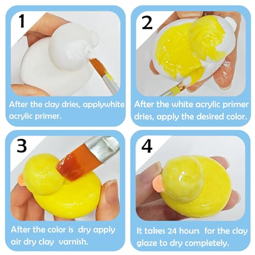 500ml Air Dry Clay Glaze, Air Dry Clay Varnish Can Not Only Used to Prevent Clay Cracking, Scratches, and Wear, Polymer Clay Glaze Can Also Having a Gloss Glaze Effect (Gloss) - size: B4-500ml-gloss