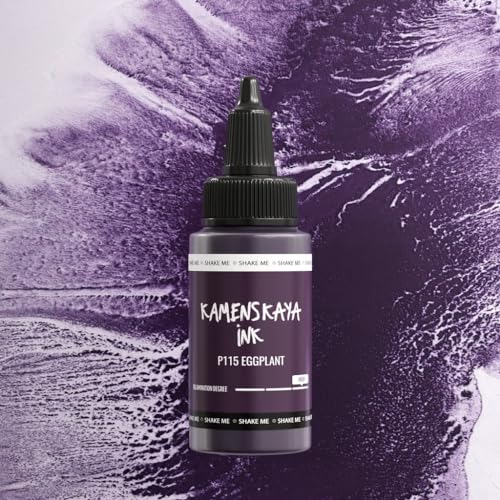 KAMENSKAYA Delaminating Alcohol Inks - Self-Splitting Alcohol Ink P-115 'Eggplant' - 1 fl oz (30 ml) - color: P-115 'Eggplant'
