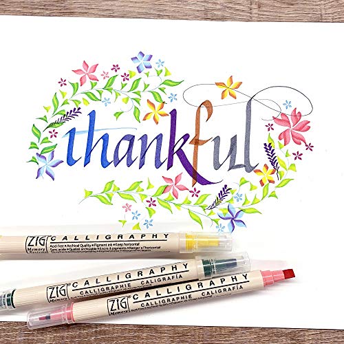 Kuretake Zig MS340048 Memory System Calligraphy Dual Tip Marker Set