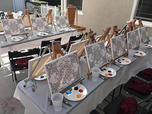 6 Pack 8x10 Walk By Faith Not By Sight Canvas Painting Pre-Sketched Stretched Canvases Christian Paint Night Beginner Paint Party Activity