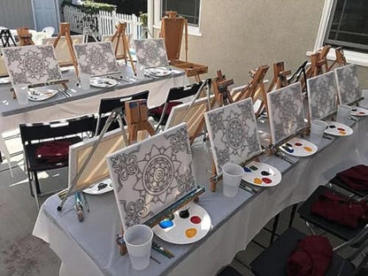 6 Pack 8x10 Walk By Faith Not By Sight Canvas Painting Pre-Sketched Stretched Canvases Christian Paint Night Beginner Paint Party Activity