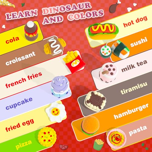 Air Dry Clay Kit - Food Toy Theme, Modeling Clay for Kids, DIY Magic Clay with Tools and Tutorials, 12 Boxes Molding Clay, Ultra Light, Soft & Non-Sticky, Arts and Crafts Gift for Kids - color: Food Toy Theme