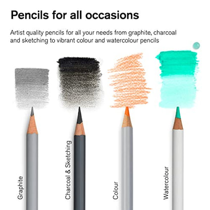 Winsor & Newton Studio Collection Artist Pencils, Graphite Pencils, Set of 6 - style: 6 Graphite Pencils