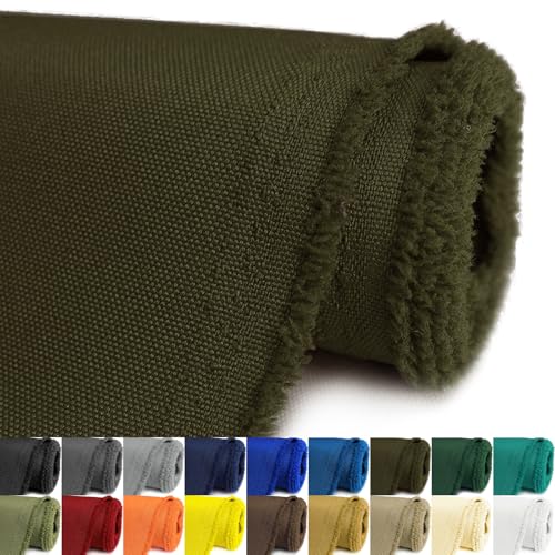 Waterproof Canvas Fabric by The Yard 58inch 600D Upholstery Material Polyester Fabric Outdoor Water Resistant Fabric for Sewing Chair Patio Cushion Purse Bag Interior, 15 Yard Army Green - color: Army Green, size: 15 Yard