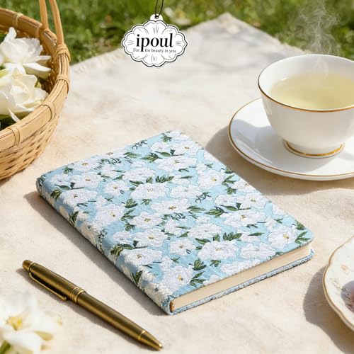 Art Creation Sketchbook, Cute Sketch Notebook, Drawing Journal, A5, Blank Pages, Unlined Paper, Hardcover, Lay Flat, Pretty Sketch Journal for Women, Gardenia - color: Flower Gardenia, style: Plain
