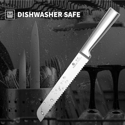 imarku Knife Set - 15PCS Kitchen Knife Set Japanese High Carbon Stainless Steel Knives Set for Kitchen, Dishwasher Safe Ultra Sharp Professional Chef Well Balance Utility Knives, Black - color: Black, size: 15 Pcs