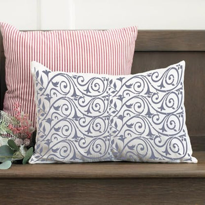 Floral Stencils for Crafts Reusable Texture Stencils Background Stencil Leaf Swirl Templates for Painting on Wood Furniture Card Canvas - style: Floral 02