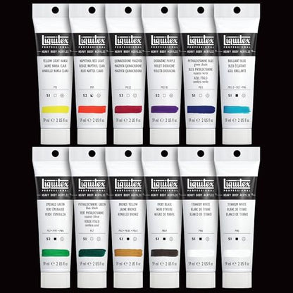 Liquitex Professional Heavy Body Acrylic Paint, Classic 12 x 59ml (2-oz) Set - style: Classic Set 12 x 59ml (2-oz)