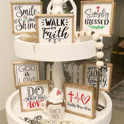 JAJADO 5 Pcs Christian Faith Self Adhesive Silk Screen Stencils Reusable Silk Screen Transfers Bible Verse Stencils for Painting on Wood, Wall, T-Shirt, Card, Fabric, Rock, Sign, DIY Crafts Projects - color: 5pcs Inspirational Stencils