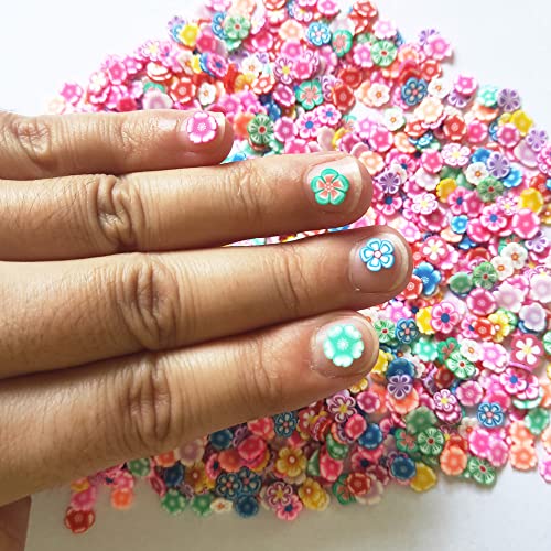 40g Mini Flowers Fimo Polymer Slices Adults Nails Slices Art Design Supplies DIY Craft (Flowers) - color: Flowers