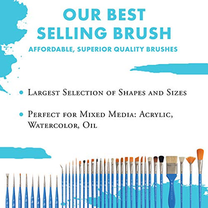 Princeton Art & Brush BF-4 Select Off-White Synthetic Brush, Bristle Fan 4 - size: Size 4