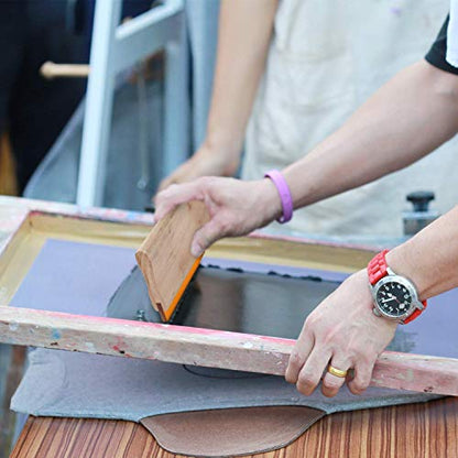 Silk Stencil Screen Printing Squeegee Wood Screen Ink Scraper (6.3 inch (16cm) Water Squeegee - 65 Durometer) - size: 6.3 inch (16cm) Water Squeegee - 65 durometer