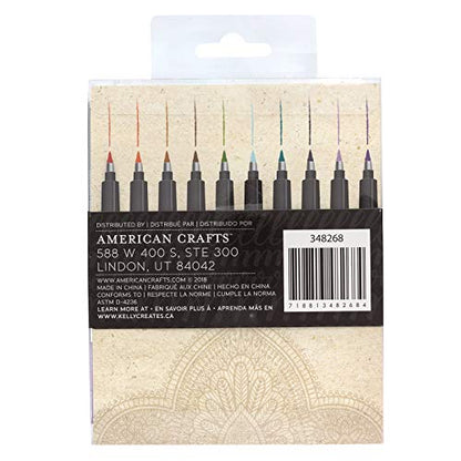American Crafts Kelly Creates Small Brush Pens 10/Pkg-Multicolor Set 2