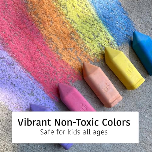 Urban Infant Non-Toxic Sidewalk Chalk for Toddlers and Kids - Washable Outdoor Jumbo Chalk - Rainbow - color: Rainbow