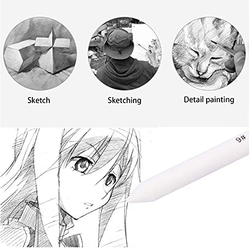 JAOCDOEN Blending Stumps and Tortillions Set Drawing Tools with 2Pcs Sandpaper Pencil Pointer for Sketch