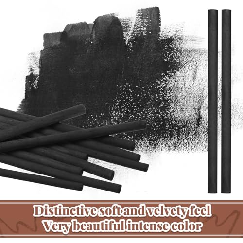 Gueevin 50 Pcs Willow Charcoal Sticks, Willow Charcoal, Artists, Beginners, Students, Perfect for Sketching, Drawing, Shading, and Fine Back to School Christmas Art Gifts (5-7mm) - size: 5-7mm