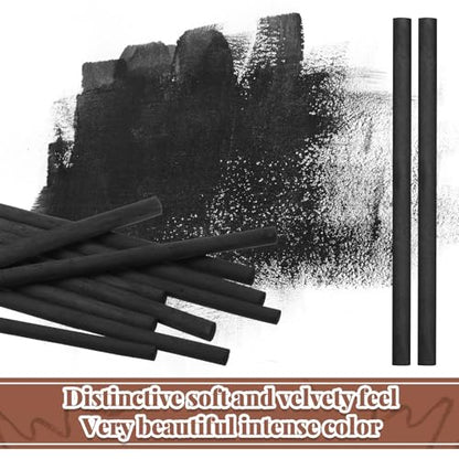 Gueevin 50 Pcs Willow Charcoal Sticks, Willow Charcoal, Artists, Beginners, Students, Perfect for Sketching, Drawing, Shading, and Fine Back to School Christmas Art Gifts (5-7mm) - size: 5-7mm