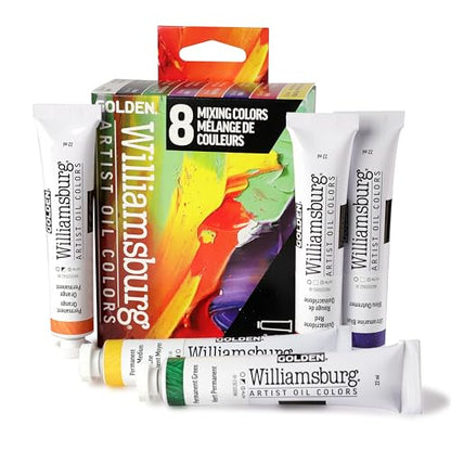 Williamsburg Artist Oil Colors by GOLDEN, Color Mixing Set, Professional Oil Paint