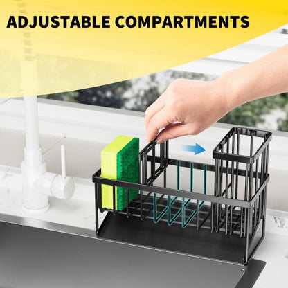 Sponge Holder for Kitchen. Sink Organizer, Dish Brush Holder, Rustproof