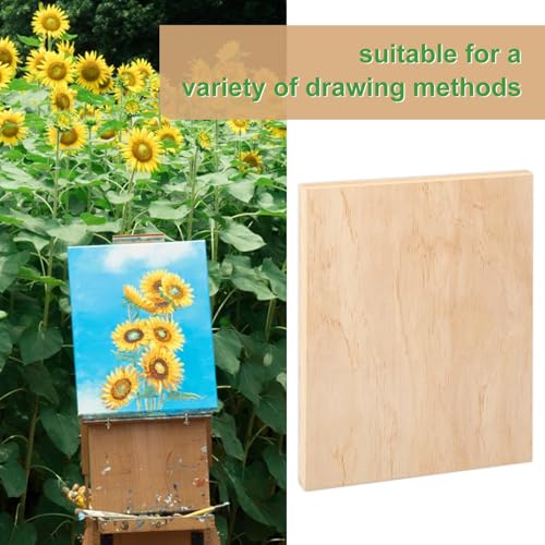 6 Pack 9 x 12 Inch Unfinished Wood Panels, Wooden Panel Boards for Painting, Crafts, and Home Decor - size: 6 Pack 9 x 12 Inch